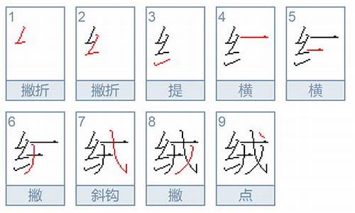 绒的笔顺_绒的笔顺正确写法