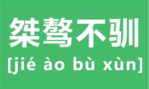 桀骜不驯造句和意思怎么写简单_桀骜不驯造句和意思怎么写简单一点