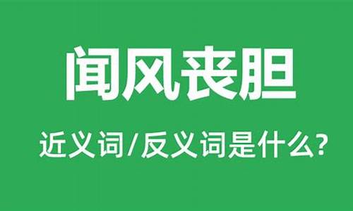 闻风丧胆是什么意思_闻风丧胆是什么意思?